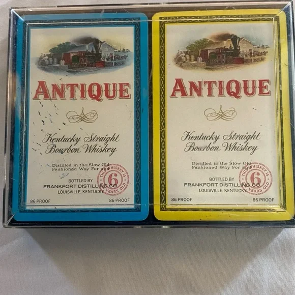 VTG Double Decks of Playing Cards Antique Kentucky Straight Bourbon Whiskey - Picture 2 of 9